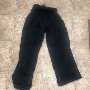 Black cargo style maternity pants small